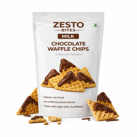 MILK CHOCOLATE WAFFLE CHIPS - 60g