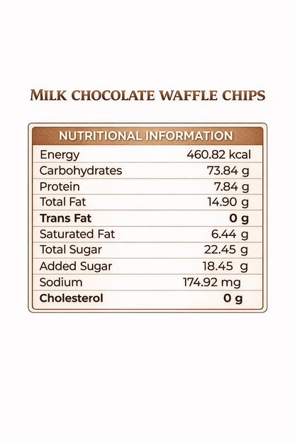 MILK CHOCOLATE WAFFLE CHIPS - 60g